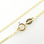14K Solid Gold Flat Marina Link Chain